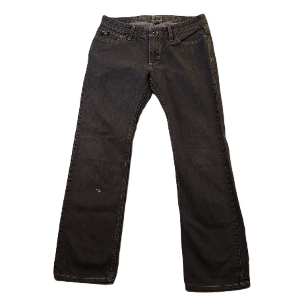 Vans Mens 30x30 Denim Jeans Black Straight Leg JP4URAW Skateboarding Pants